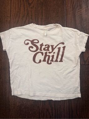 Rylee + Cru White Tee 'Stay Chill' Graphic